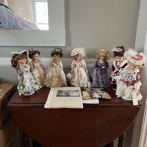 Vintage Cream and Purple Decor Accents